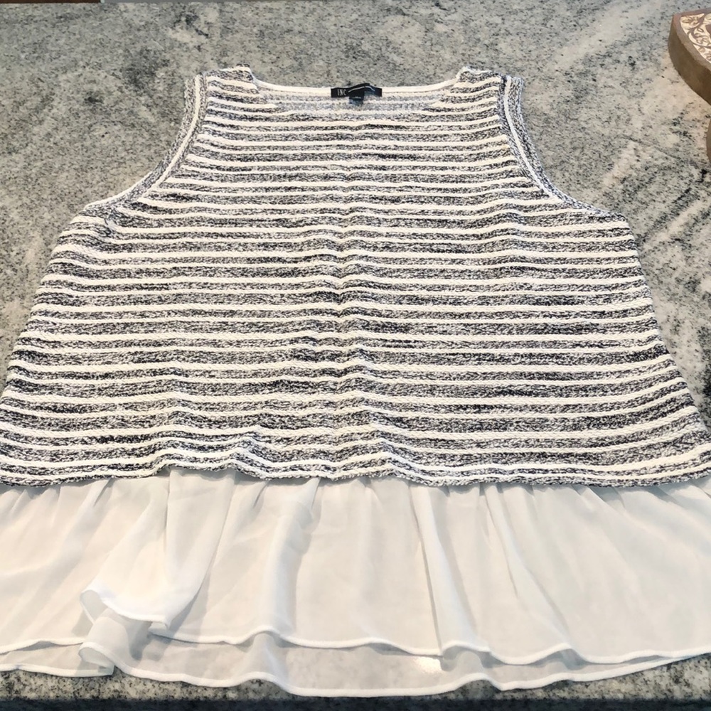 WHBM Black & White Tank never worn